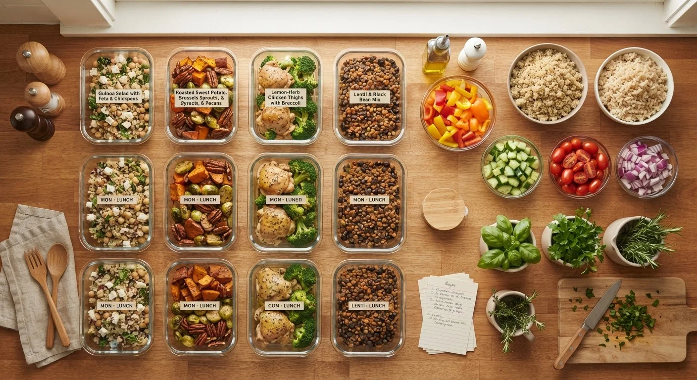 The Weekend Prep Window: Structuring Two Hours for a Full Week of Meals